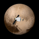 A plan involving a fusion-enabled Pluto orbiter and lander graduated to Phase II status today. (Image: Princeton Satellite Systems, NASA/JHUAPL/SwRI)